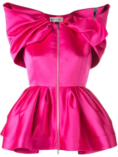 Shop Dice Kayek Structured Shoulder Blouse In Pink
