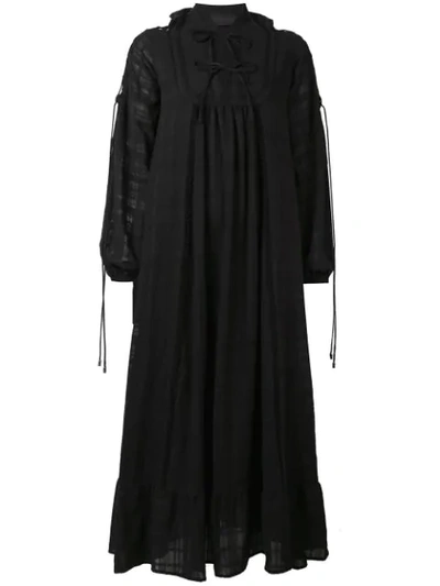 Shop Diesel Black Gold Long Gauze Dress In Black