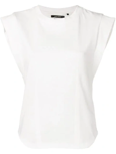 Shop Isabel Marant Open Back Slit Top In White