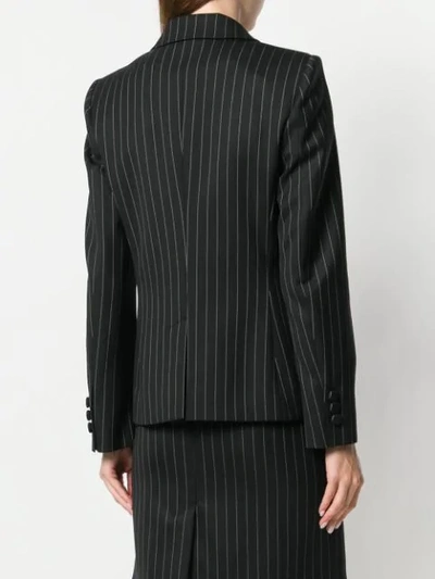 Shop Moschino Tailored Striped Blazer In Black