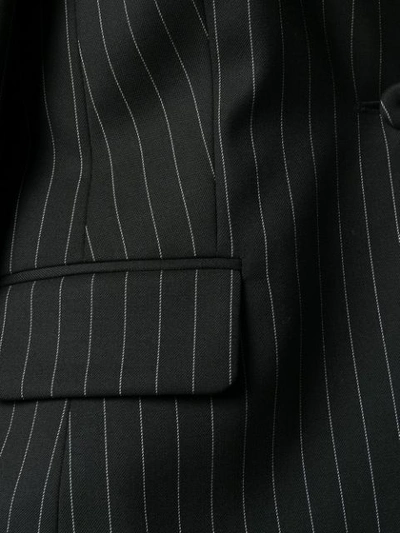 Shop Moschino Tailored Striped Blazer In Black