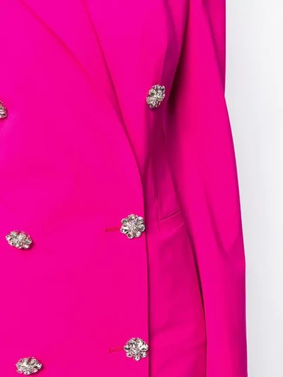 Shop Attico Double Breasted Blazer Dress In Pink