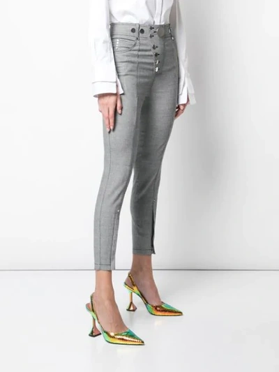 Shop Alexander Wang Houndstooth Trousers In 940 Blk/wht Houndstooth