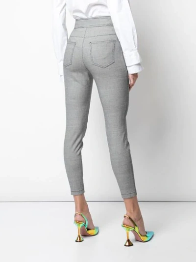 Shop Alexander Wang Houndstooth Trousers In 940 Blk/wht Houndstooth