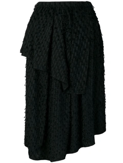 Shop Christian Wijnants Suzu Tiered Skirt In Black