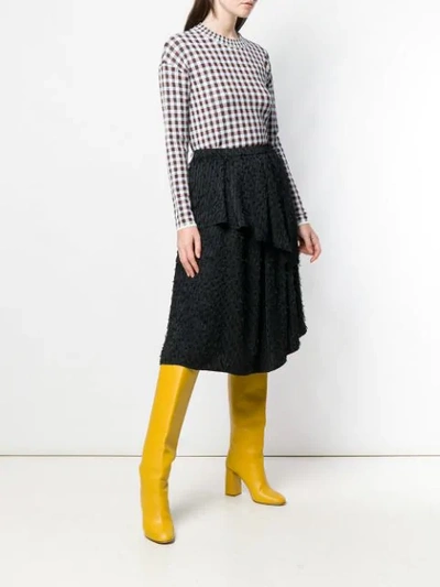 Shop Christian Wijnants Suzu Tiered Skirt In Black