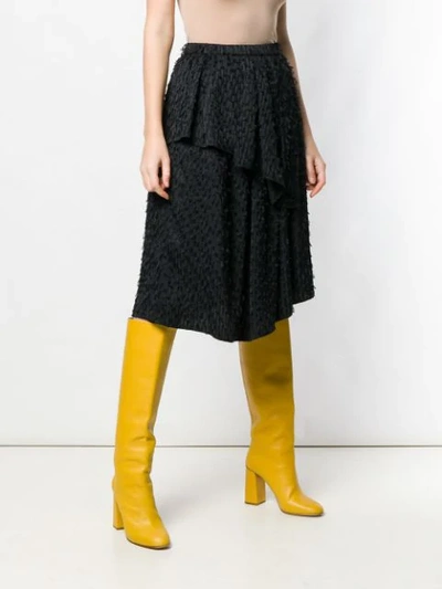 Shop Christian Wijnants Suzu Tiered Skirt In Black