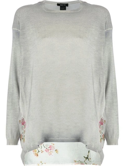 Shop Avant Toi Printed Back Sweater In V00475 Marmo