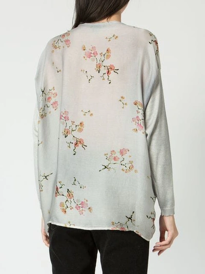 Shop Avant Toi Printed Back Sweater In V00475 Marmo