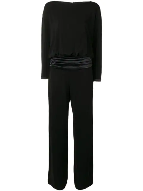 black structured jumpsuit