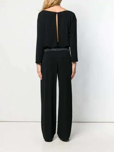 Shop Giorgio Armani Structured Jumpsuit In Black