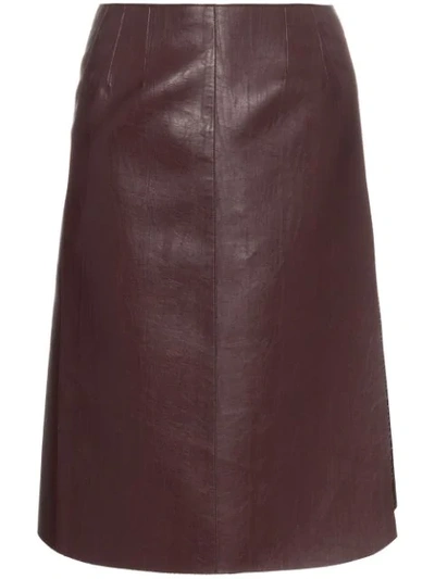 Shop We11 Done High Waisted Faux Leather Wrap Skirt In Pink