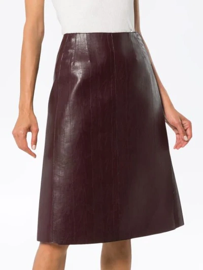 Shop We11 Done High Waisted Faux Leather Wrap Skirt In Pink