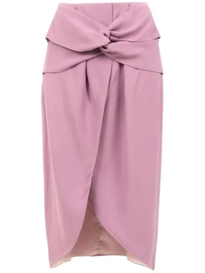 Shop Framed Teshima Midi Skirt In Purple