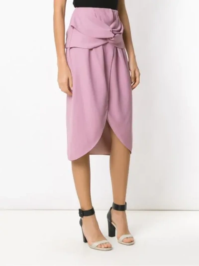 Shop Framed Teshima Midi Skirt In Purple