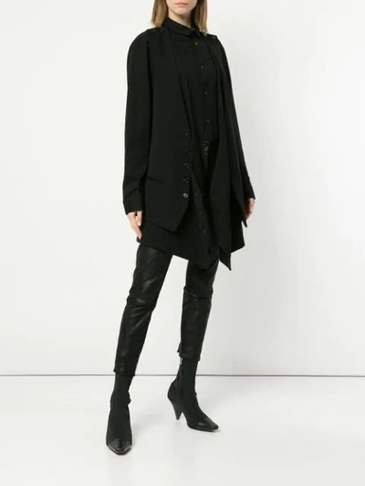 Shop Ann Demeulemeester Layered Waistcoat - Black
