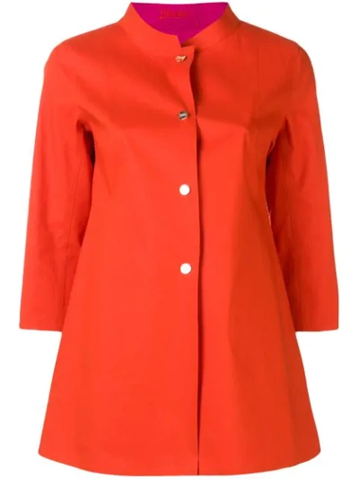 Shop Herno Mid Length Jacket In Orange