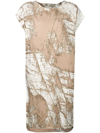 Shop Issey Miyake Plissè Dress In Neutrals