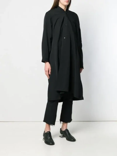 Shop Yohji Yamamoto Button-front Coat - Black