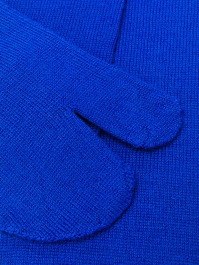 Shop Maison Margiela Fine Knit Toe Socks - Blue