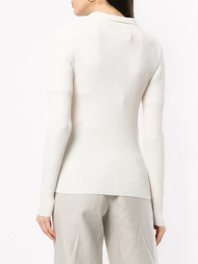 Shop Christopher Esber Double Buttoned Cardigan In White