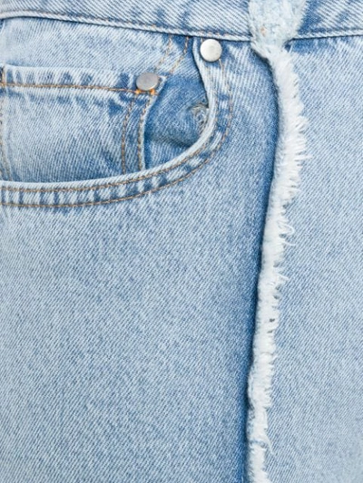 Shop Rokh Frayed Detail Skinny Jeans In Blue