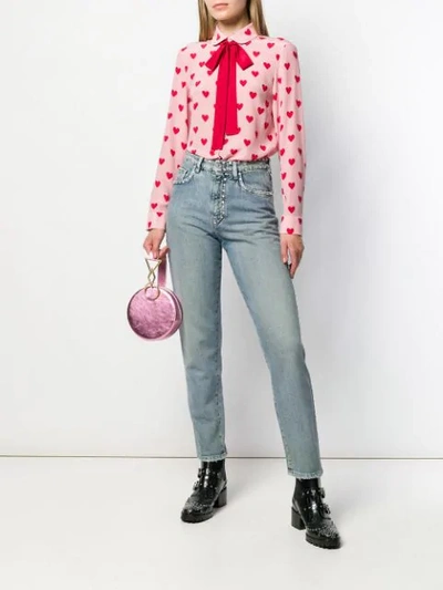Shop Red Valentino Heart Print Shirt In Pink