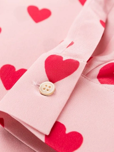 Shop Red Valentino Heart Print Shirt In Pink