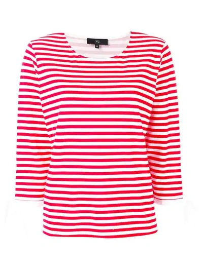 Shop Fay Striped T-shirt In Red