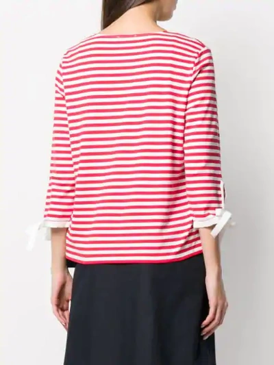 Shop Fay Striped T-shirt In Red