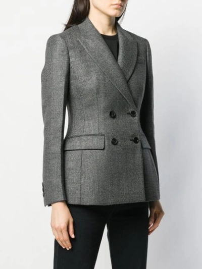 Shop Prada Tweed Blazer In Black