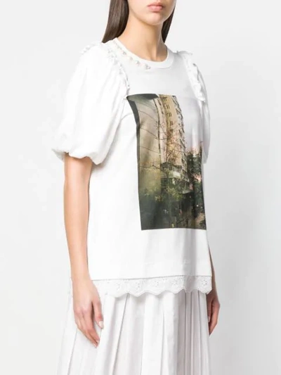 Shop Simone Rocha Hong Kong Print T-shirt - White