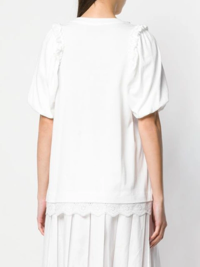 Shop Simone Rocha Hong Kong Print T-shirt - White
