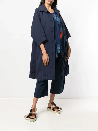 Shop Henrik Vibskov Oversized Denim Jacket In Blue