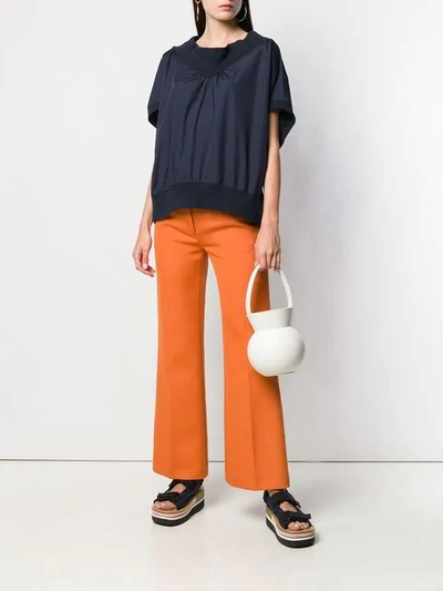 Shop Tsumori Chisato Blouse With Structured Collar In Blue