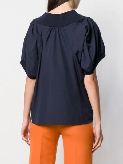 Shop Tsumori Chisato Blouse With Structured Collar In Blue