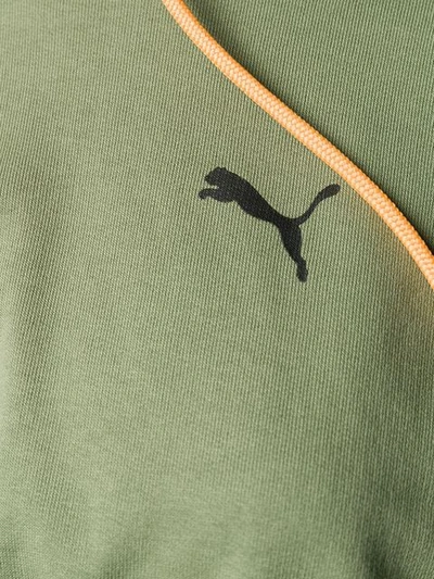 Shop Puma X Sue Tsai Cropped-kapuzenpullover In Green