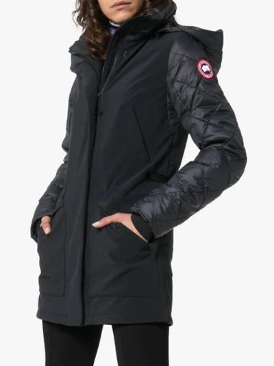 Shop Canada Goose Berkeley Quilted Hooded Jacket In Black