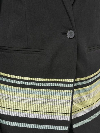 Shop Derek Lam 10 Crosby Single Button Blazer With Embroidery In Black