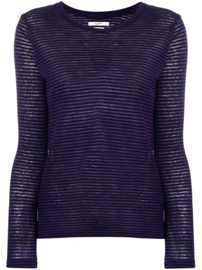 ISABEL MARANT ÉTOILE LONGSLEEVED STRIPED T-SHIRT - 黑色