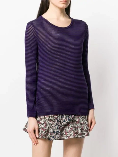 ISABEL MARANT ÉTOILE LONGSLEEVED STRIPED T-SHIRT - 黑色