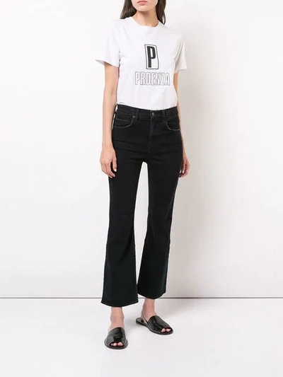 Shop Proenza Schouler Pswl ”p” Baby T-shirt In Black