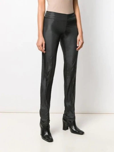 Pre-owned Jean Paul Gaultier Gathered Slim Trousers In Black
