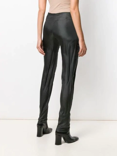 Pre-owned Jean Paul Gaultier Gathered Slim Trousers In Black