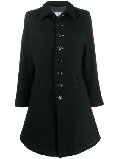 Pre-owned Jean Paul Gaultier Military Style Coat In Black