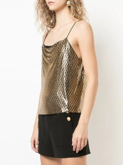 Shop Alice And Olivia Harmon Cami Top In Gold