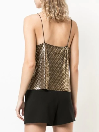 Shop Alice And Olivia Harmon Cami Top In Gold