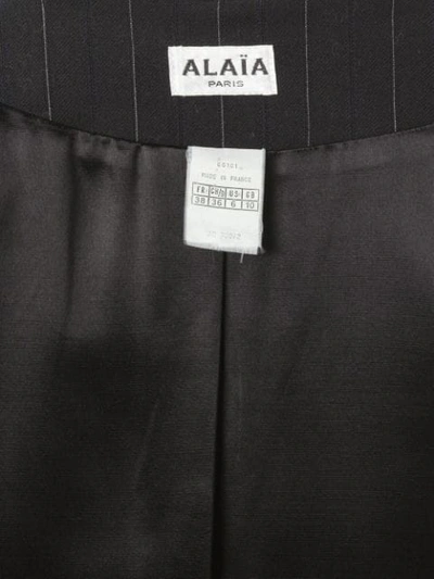 Pre-owned Alaïa Pinstriped Blazer In Black