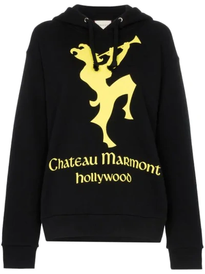 Shop Gucci Chateau Marmont Hoodie In Black