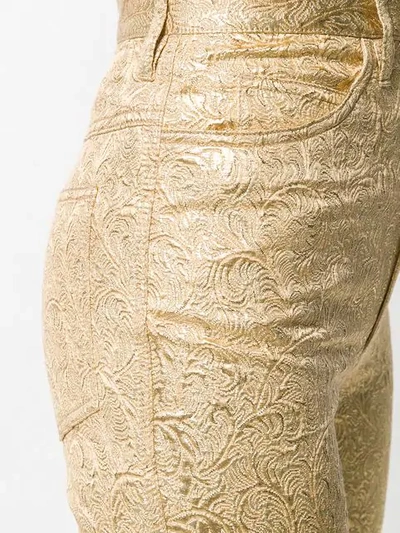 Shop Maison Margiela Baroque Skinny Trousers In Gold